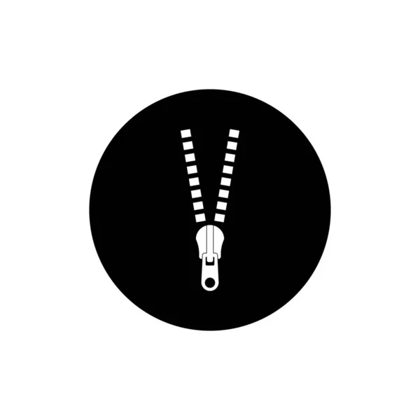 Fermuar Simgesi Vektör Illüstrasyon Logo Tasarımı — Stok Vektör