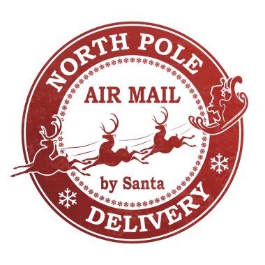 Noel pulu izole edilmiş, Noel Baba postası, ren geyiği kızağı gezileri.