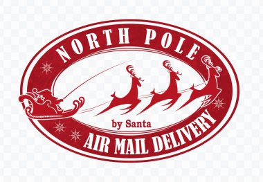 Ayrı bir Noel Oval damgası, neşeli Noel Baba ren geyiğiyle yarışıyor..