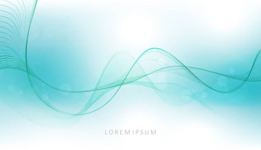 Soyut ışık çizimi, turkuaz renkli yalıtılmış sarma desenleri.