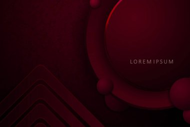 Kırmızı sulu koyu desenli arka plan, yuvarlak çerçeve, ok silueti.