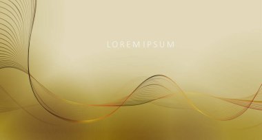 Soyut ışık çizimi, izole edilmiş muhteşem altın rengi dalga desenleri.