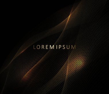 İnce dalgalı bej çizgiler, siyah arkaplanda ince ağ dokusu..