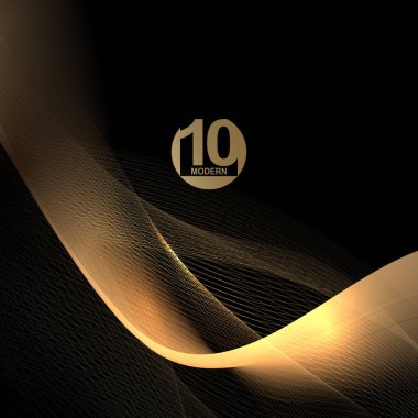 Bej renginin dalgalı muhteşem bileşimi, siyah arkaplanda ince ağ dokusu.