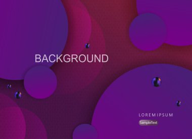 Mavi ve mor eğimli daireler, dalgalı desenli dizayn.