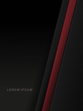 Koyu arkaplan ve kenarları gri ile kırmızıya doğru eğimli perdeler.