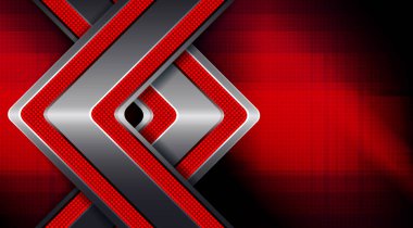 Kıvrımlı kırmızı desenli metal eller..