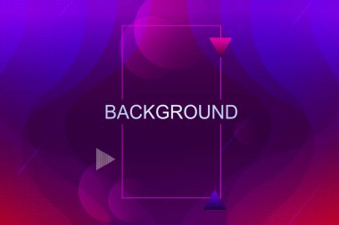 Mavi ve mor renklerin bileşimi, oval soyut şekillerin akışı.