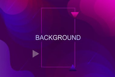 Mavi ve mor renkler, daireler ve oval soyut şekiller.