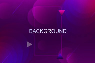 Mavi ve mor renklerin, dairelerin ve oval soyut şekillerin bileşimi.