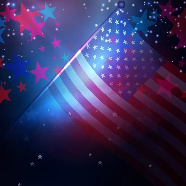 Amerika 'nın ulusal sembolü olan ABD bayrağının unsurlarıyla kaotik kompozisyon.