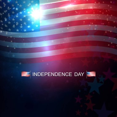 Amerika 'nın ulusal sembolü ABD bayrağı taşıyan soyut pankart