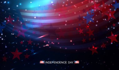 Amerika 'nın ulusal sembolü olan ABD bayrağının unsurlarıyla kaotik tasarım..