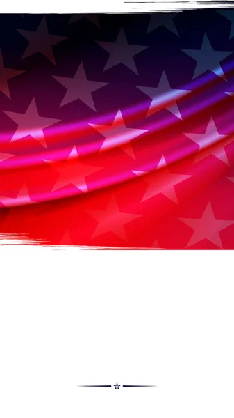 Összetétel Amerikai Zászlóval Amerika Nemzeti Szimbólumával Design Elem — Stock Vector