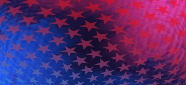 Yıldızlı soyut pankart, ABD ulusal bayrağı.