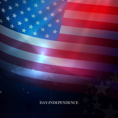 Amerika 'nın ulusal sembolü dalgalı Amerikan bayrağıyla muhteşem bir kompozisyon..