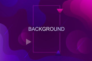 Mavi ve mor kompozisyon, oval soyut şekiller.