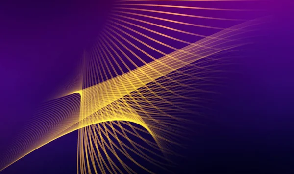 Абстрактно Желтая Восковая Форма Фиолетовом Темном Дизайне — стоковый вектор