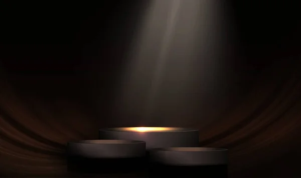Podium Bright Beam Light Black Design — ストックベクタ