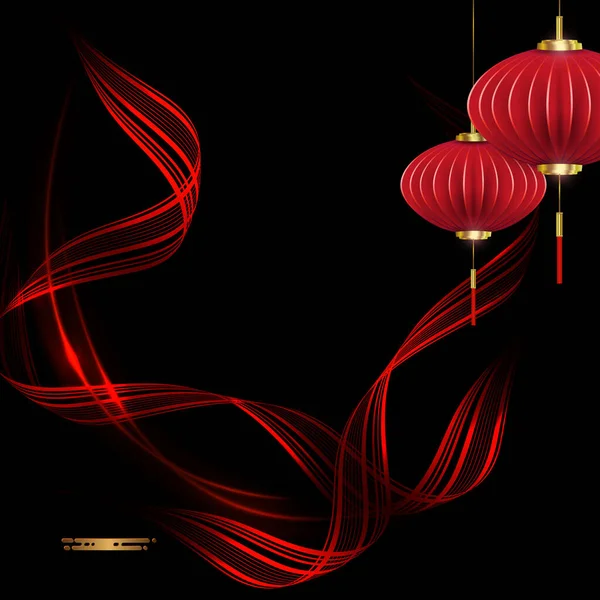 Koyu Kırmızı Kompozisyon Kağıt Sanatında Balonlar — Stok Vektör