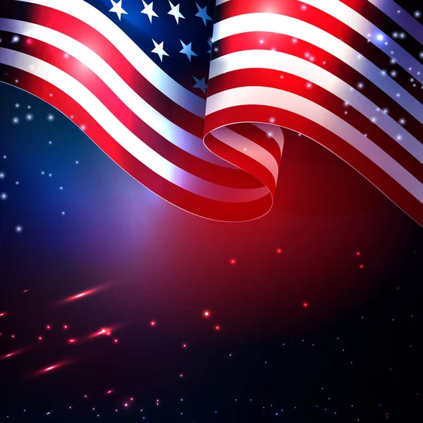 Abstract Illustration Usa Flag Bright Sparkling Glitter — Stok Vektör