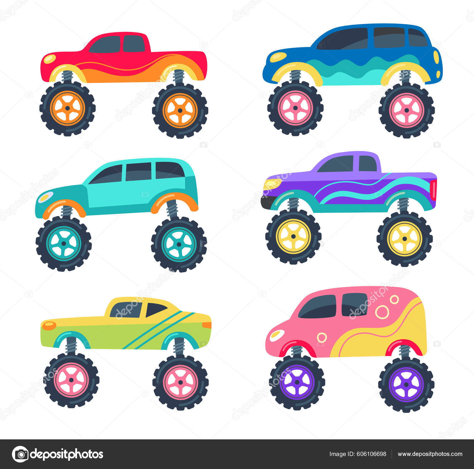 Carros de corrida dos desenhos animados