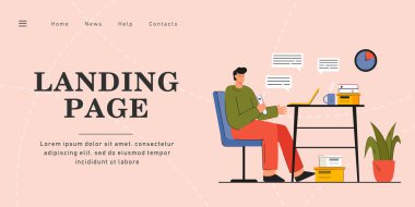 Kızgın adam masada oturmuş laptopla sohbet ediyor. Erkek kişi arkadaşıyla kötü bir konuşma yapıyor. İletişim, sosyal ağlar, afiş, web sitesi tasarımı veya iniş web sayfası için sorun kavramı.