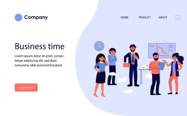 İşletme takım lideri sessiz kalıyor. Patron, sessiz jest düz vektör çizimi gösteriyor. Gizli, takım çalışması, pankart için kayıp konsepti, web sitesi tasarımı veya iniş web sayfası