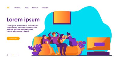 Arkadaşlar korku filmi izliyor.