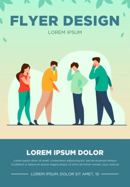 Grip belirtileri gösteren bir grup hasta.