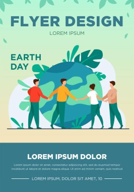 Dünya 'da yürüyen ve el ele tutuşan insanlar.