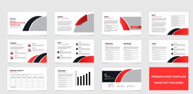 Powerpoint business presentation templates set. Use for modern presentation background, brochure design, website slider,company profile