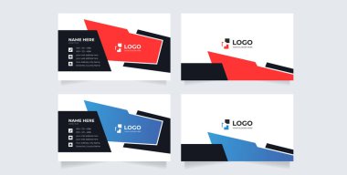 Vektör soyut Temiz ve basit Yatay İş Kartı Şablonu, Modern Yatay İsim Kartı, Düz Biçim Vektörü ResmiComment