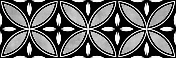 Black Seamless Geometric Ornamental Pattern Abstract Background — Stockfoto