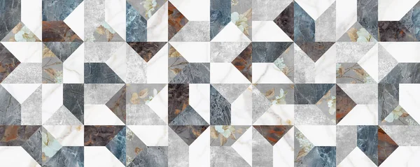 patchwork tiles pattern, geometric decor digital tile surface