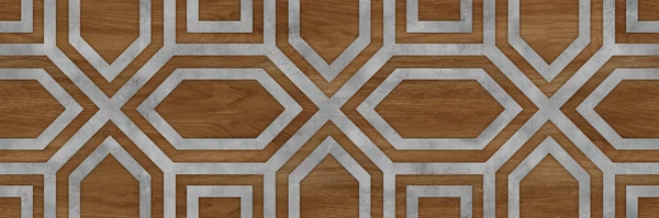 Patrón Geométrico Con Textura Madera Nogal Superficie Del Azulejo Decoración —  Fotos de Stock