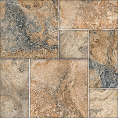 Kahverengi tuğla duvar dokusu, doğal mermer yüzey.