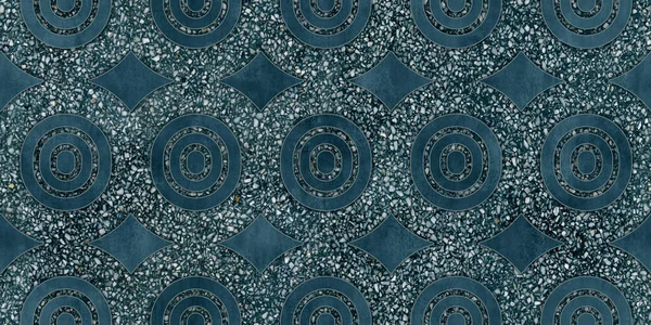 Dark Turquoise Geometric Pattern Pebbles Texture — Stock Photo, Image
