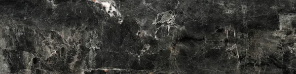 Black Marble Stone Texture Panoramic Natural Background — Stockfoto