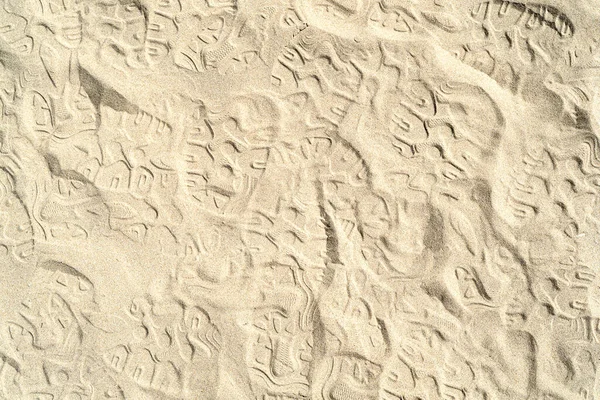 Текстура морского песка фон крупным планом с орнаментом — стоковое фото