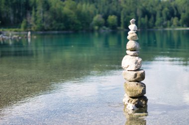 stones and pebbles on the lake