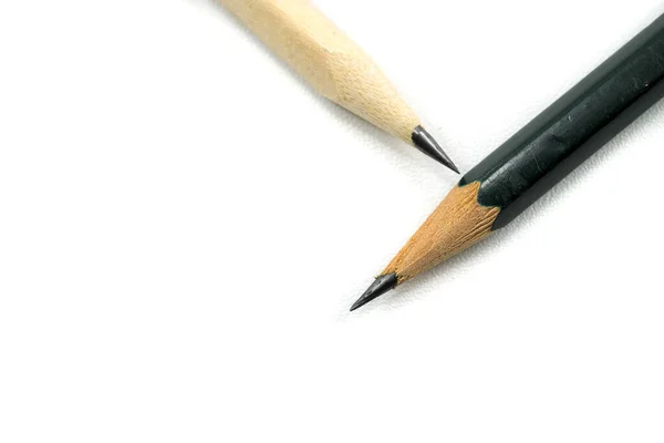 两支绿色和棕色铅笔 适用于网页登陆页 — 图库照片
