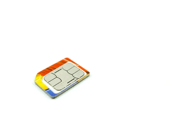 cep telefonu mikro çipi beyaz arkaplanda izole edildi.