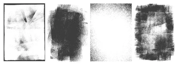 Conjunto Marcos Retro Rectangulares Con Diferentes Texturas Efectos Grunge Ilustración — Archivo Imágenes Vectoriales