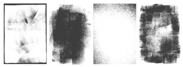 具有不同纹理的矩形复古框 具有不同的磨擦效果 孤立矢量图解 — 图库矢量图片