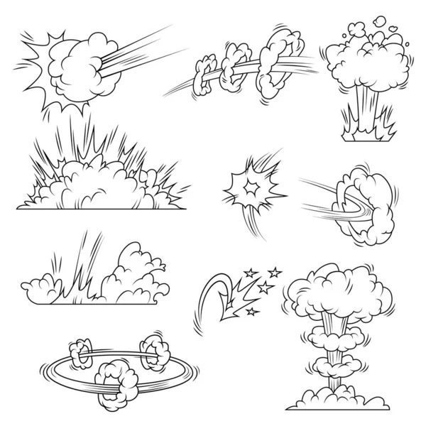 Explosão. Efeito De Explosão De Bomba De Desenhos Animados Com Efeito De  Fumaça. Ilustração Vetorial De Boom De Quadrinhos. Clipart Elemento Para  Jogo, Impressão, Publicidade, Menu Ou Web Design Royalty Free SVG