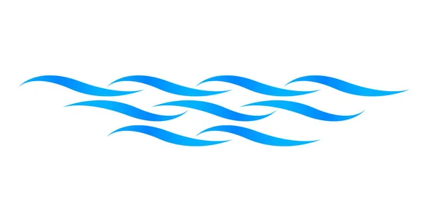 Water Wave Graphic Simple Ocean Wave Symbol Aqua Icon — Stock Vector