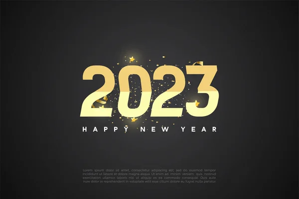 2023 2023 Fond 2023 Nouvelle Année 2023 Heureux Nouvel Événement — Image vectorielle