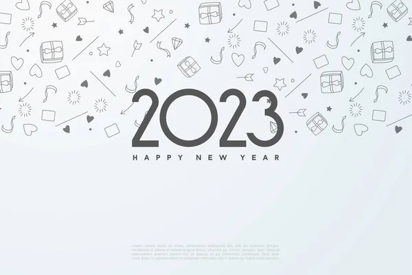 2023 2023 Tło 2023 Nowy Rok 2023 Szczęśliwy Nowy Rok — Wektor stockowy