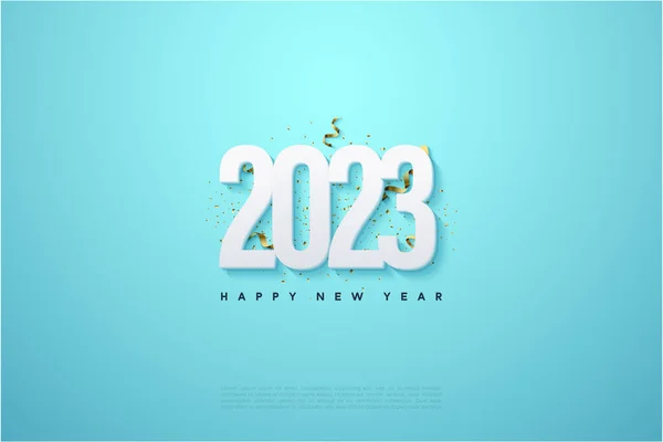2023 2023 Hintergrund 2023 Neujahr 2023 Frohes Neues Jahr Veranstaltung — Stockvektor